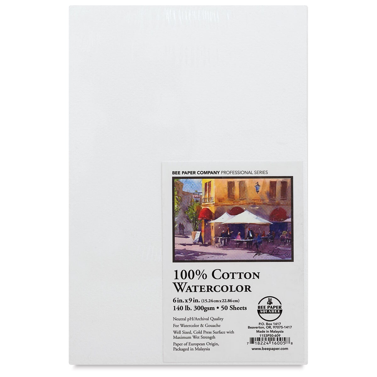 Bee Paper Aquabee Watercolor Paper - 6" x 9", 140 lb, 50 Sheets