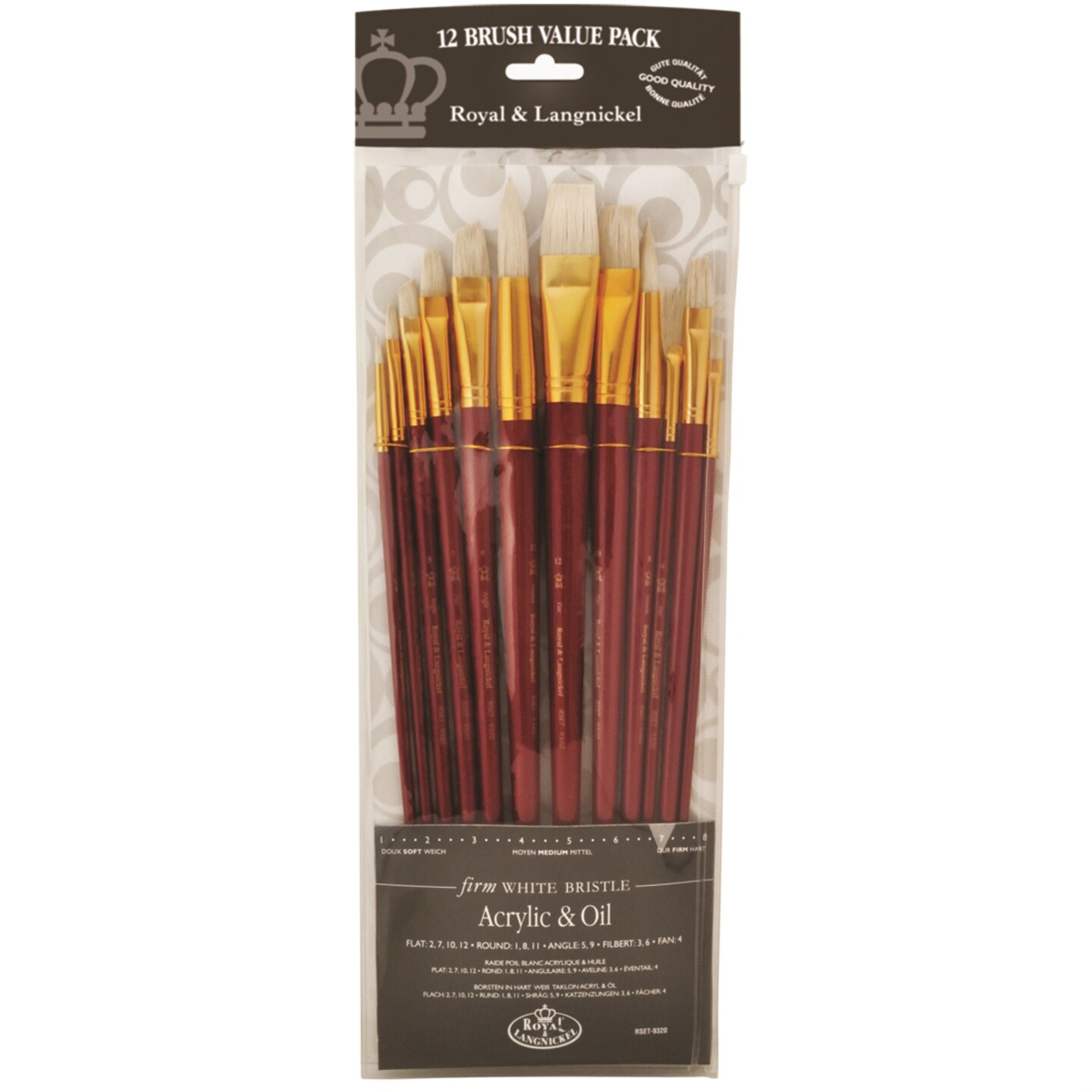 Royal Brush Manufacturing Royal and Langnickel Zip N' Close 12Piece