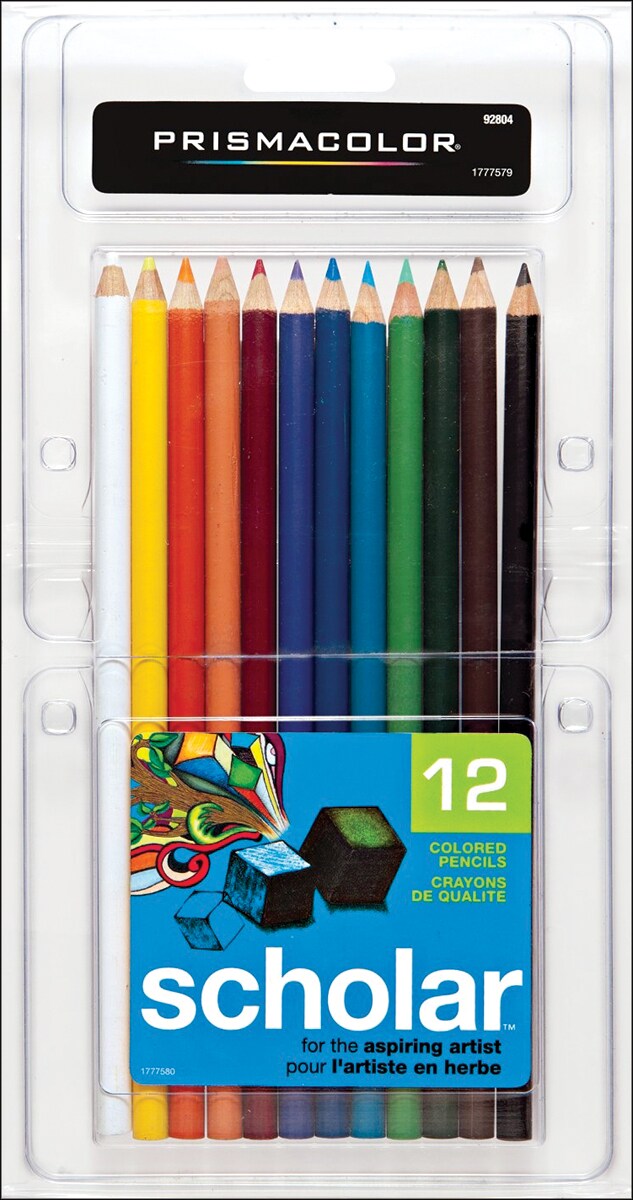 Prismacolor Scholar Colored Pencils 12/Pkg-Assorted Colors