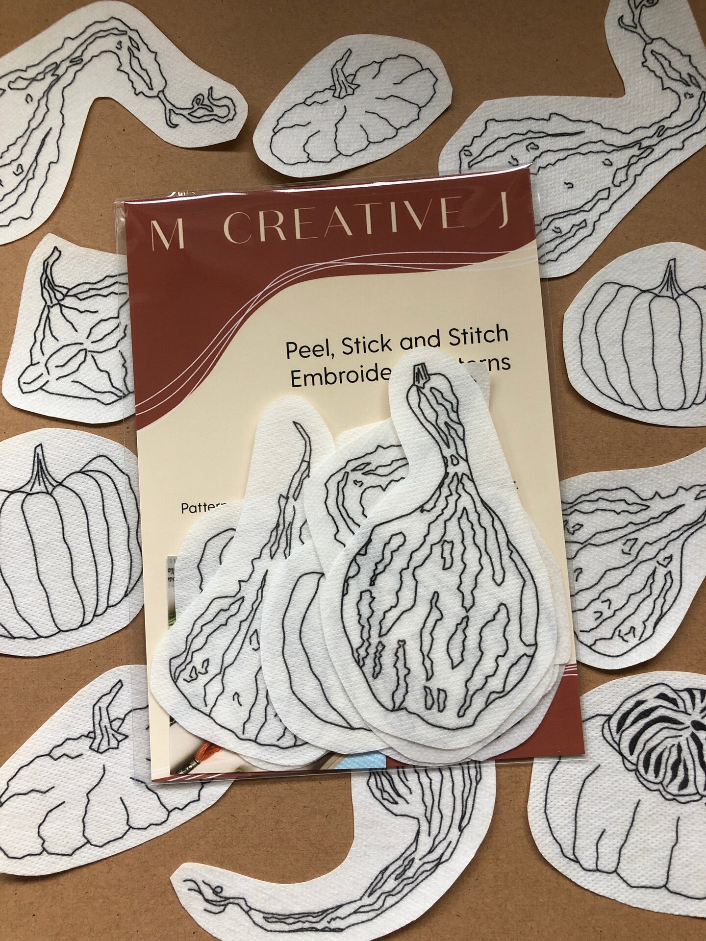 M Creative J Peel, Stick, and Stitch Hand Embroidery Patterns