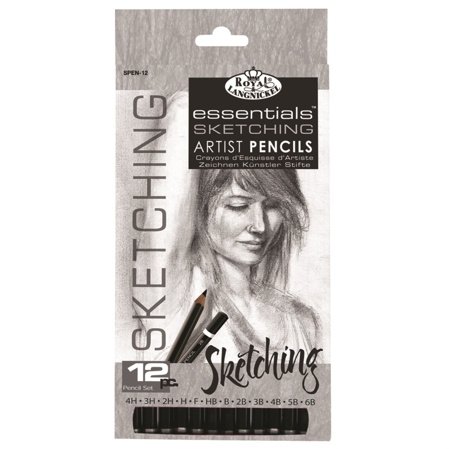 Royal & Langnickel SPEN-12 Essentials Sketching Pencil Set, 12