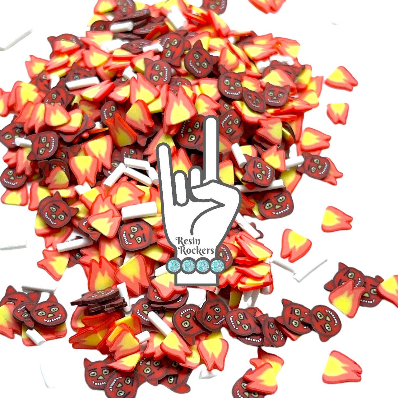 Hellfire Club Inspired Devil Flame Polymer Clay Mix for Epoxy and UV Resin Art