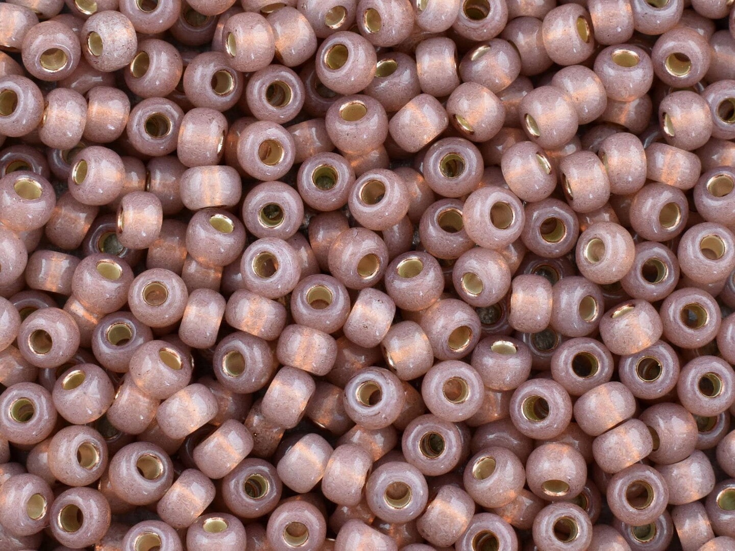 20G Rose Bronze S/L Alabaster Miyuki 6/0 Seed Beads - 6-645