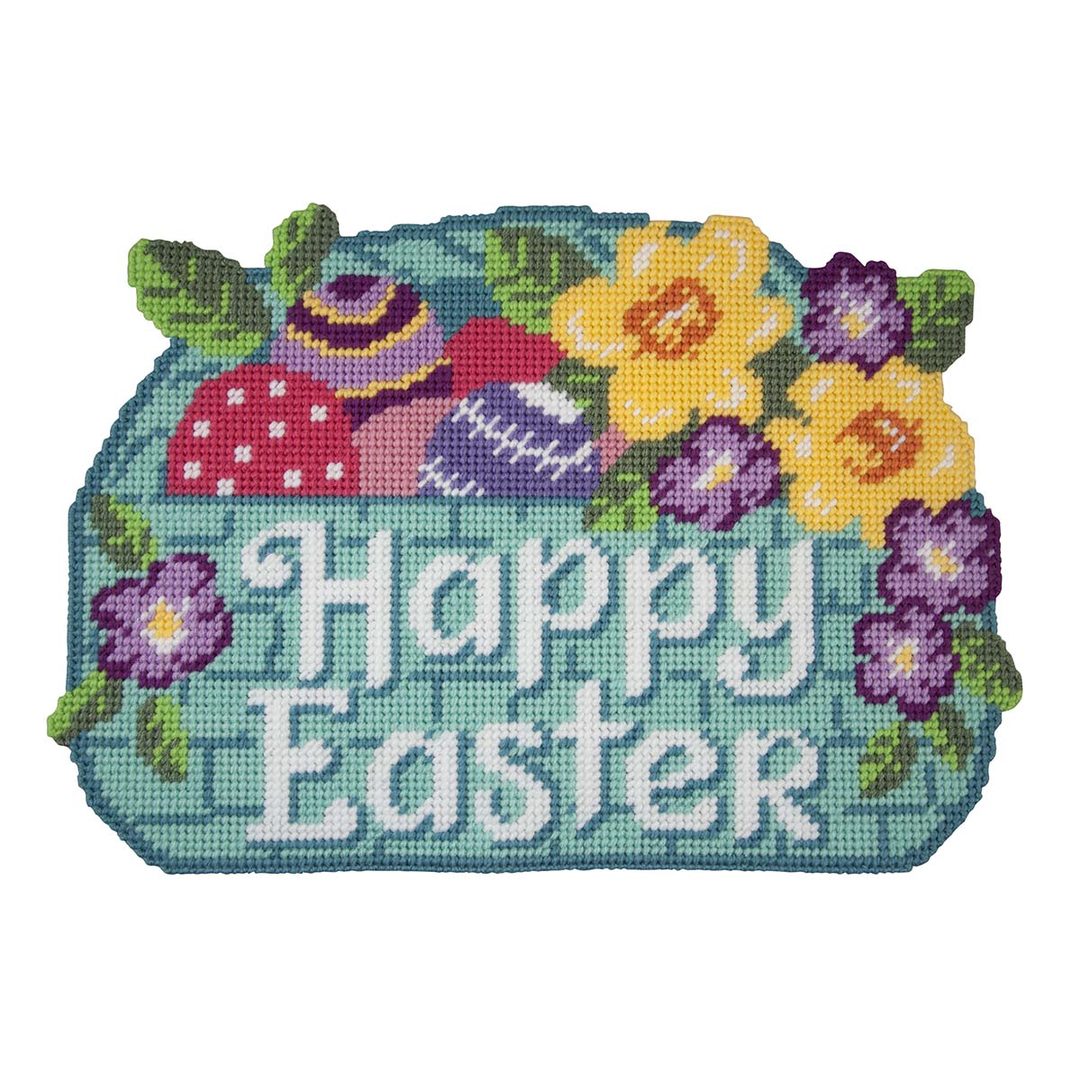 Herrschners Happy Easter Basket Wall Hanging Plastic Canvas Kit