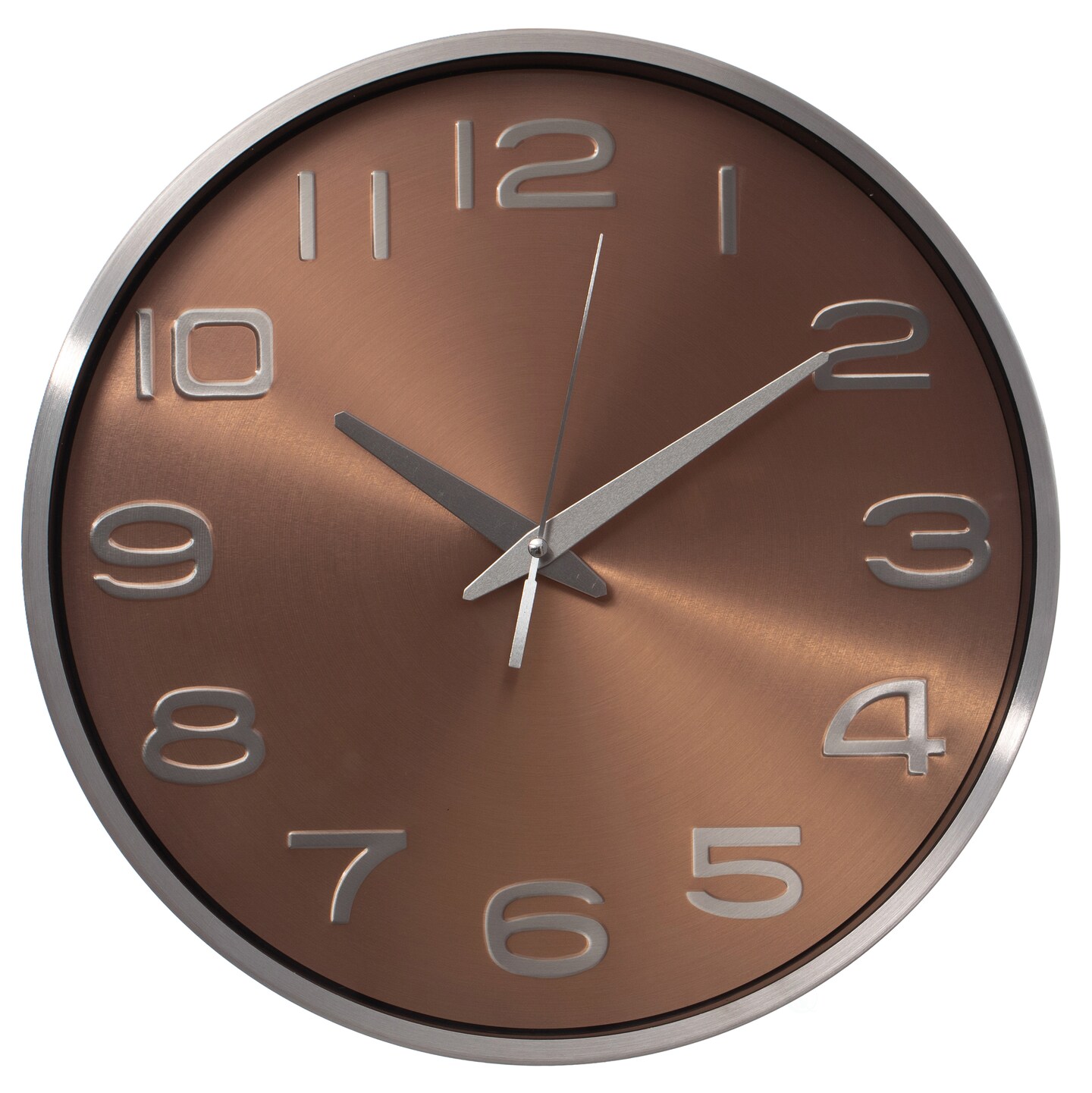 Aluminum Round Wall Clock - Modern Decor for Living Room, Kitchen, or Dining Room - 12 in Decorative Timepiece with Sleek Design - Large Round Clock for Home - Silent Ticking - Battery Operated