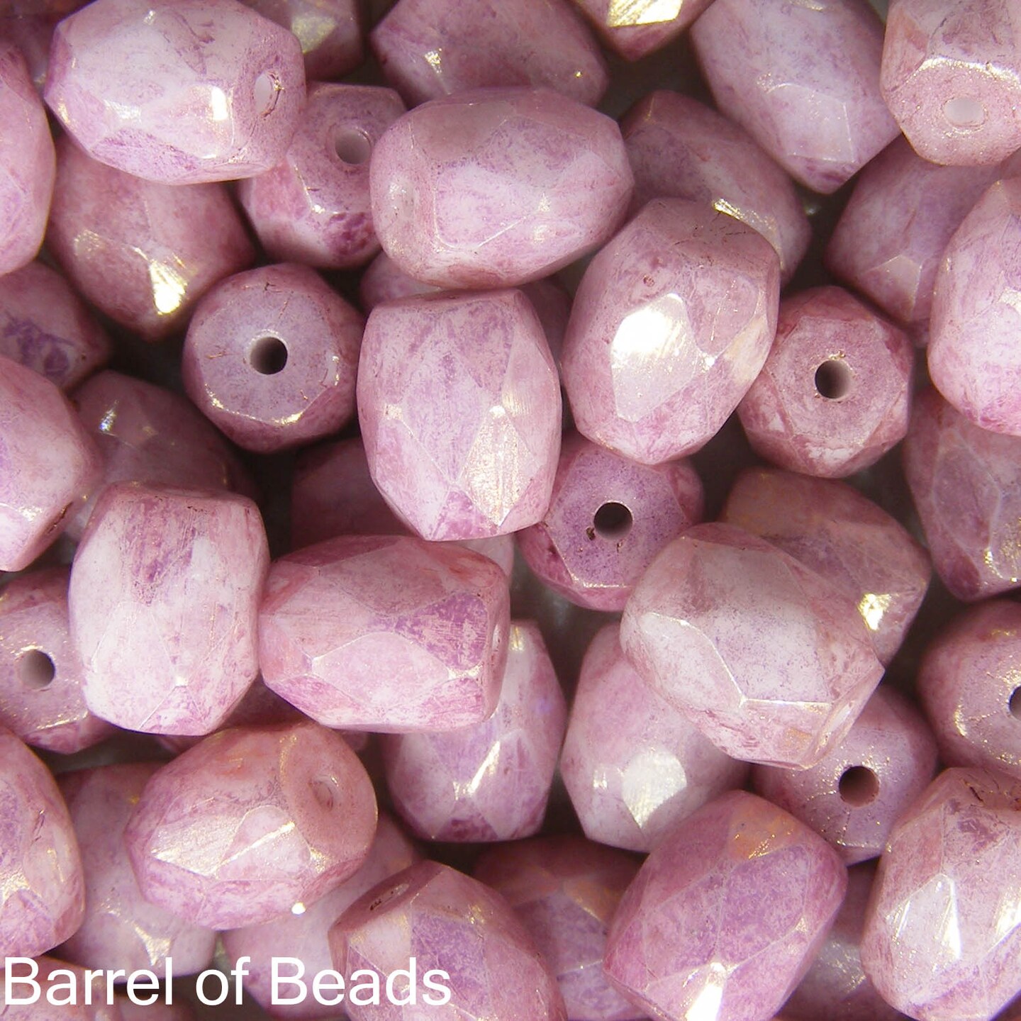 Baros Par Puca&#xAE;, Czech glass bead, Opaque Mix Violet/Gold Ceramic Look, 10 grams