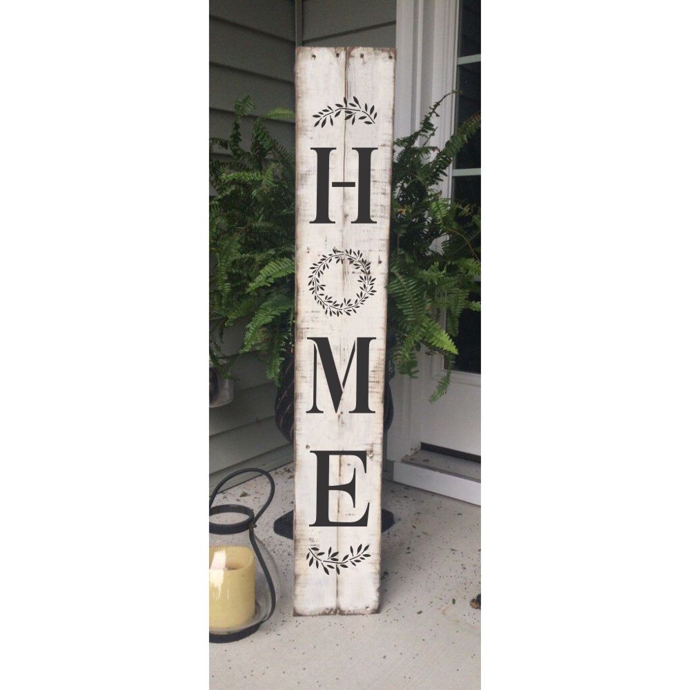 Welcome Vertical Porch Stencil