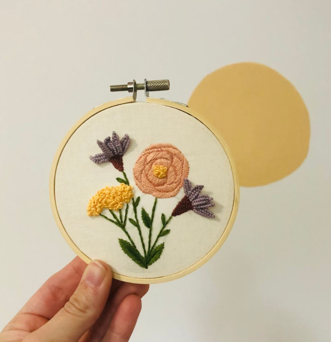 MCreativeJ 3D Blooming Wildflowers- Intermediate DIY Embroidery Craft Kit