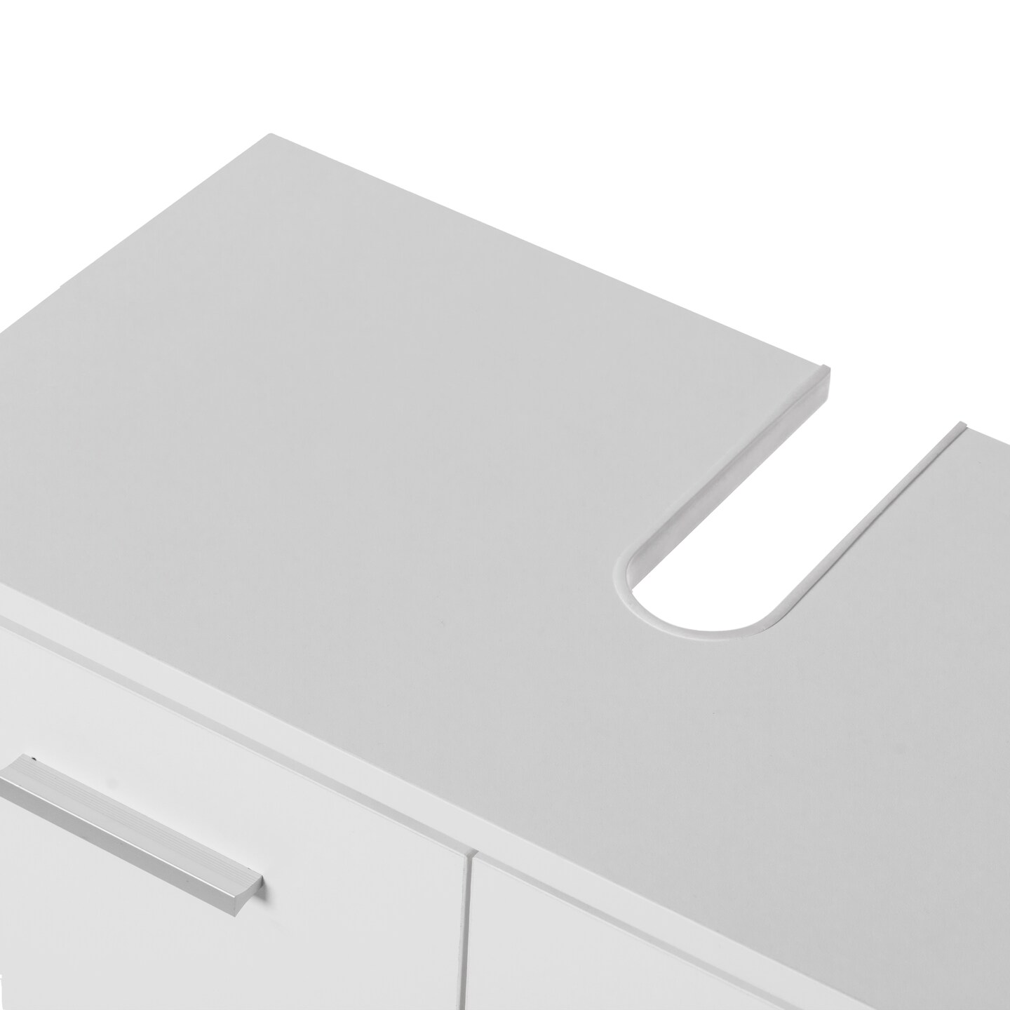 Sink Base Bathroom Vanity Cabinet 2-Door Organizer, Kitchen Storage Cabinet, White
