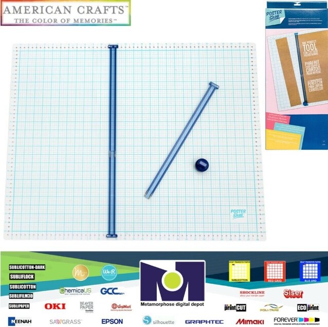 American Crafts Poster Shop 28&#x22; Poster Board Cutter Set (7 Pcs)- 378860