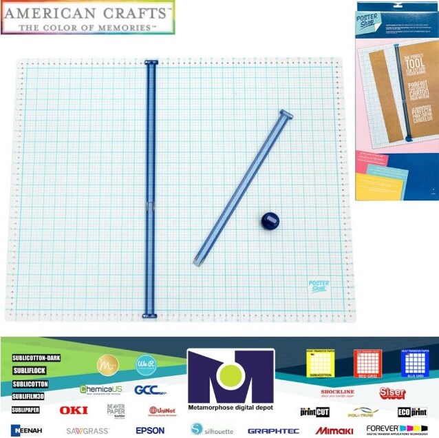 American Crafts Poster Shop 28" Poster Board Cutter Set (7 Pcs)- 378860