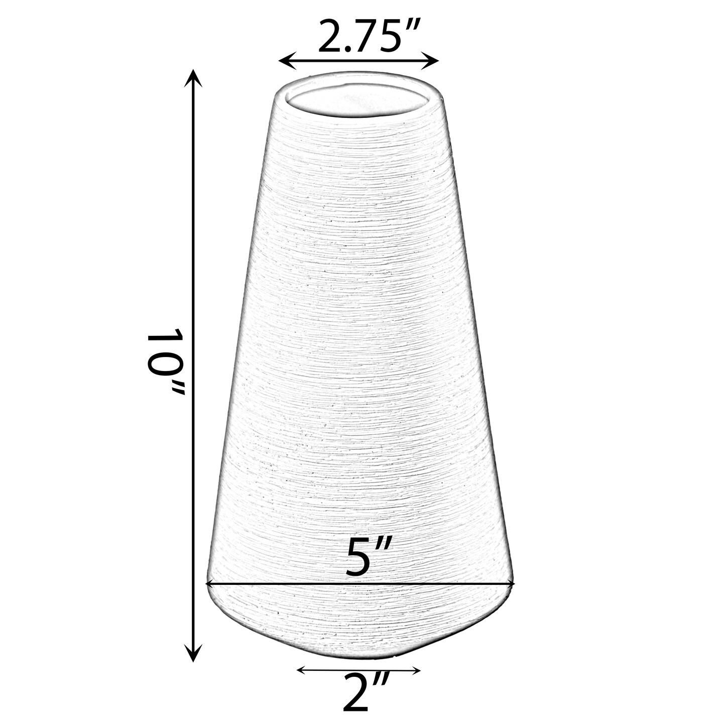 Decorative Ceramic Round Cone Shape Centerpiece Table Vase