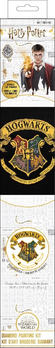 Camelot Dots Diamond Art Kit 20.4"X27.5"-Harry Potter - Hogwarts Crest