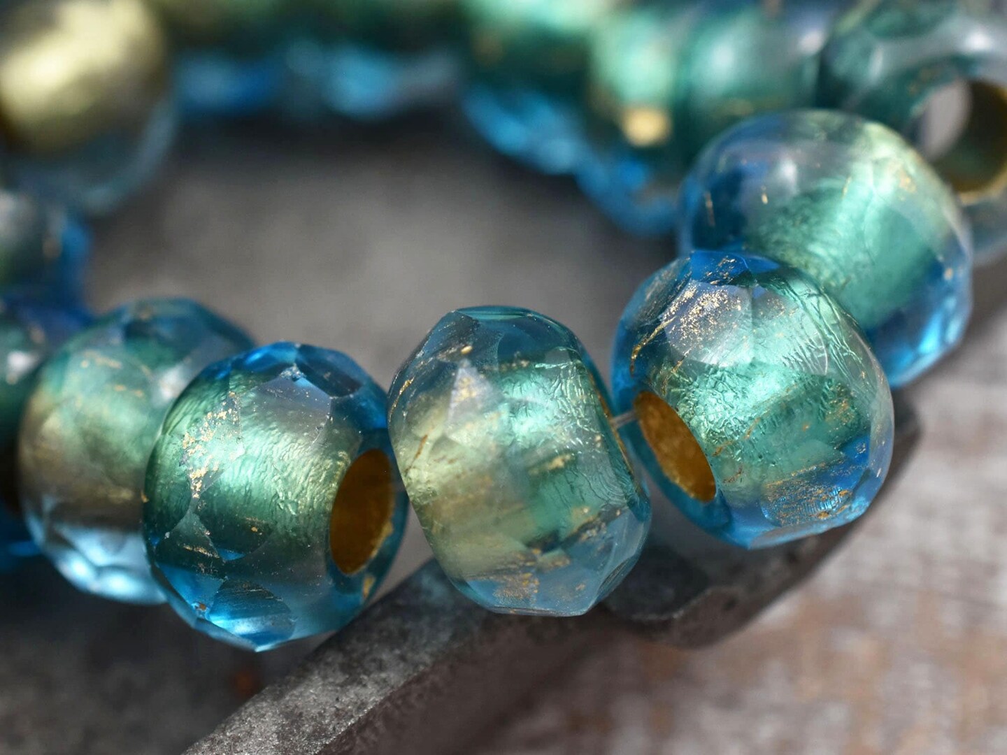 9 Pack: Bead Gallery Aurora Borealis Czech Crystal Glass Faceted Round Beads, 6mm | Michaels