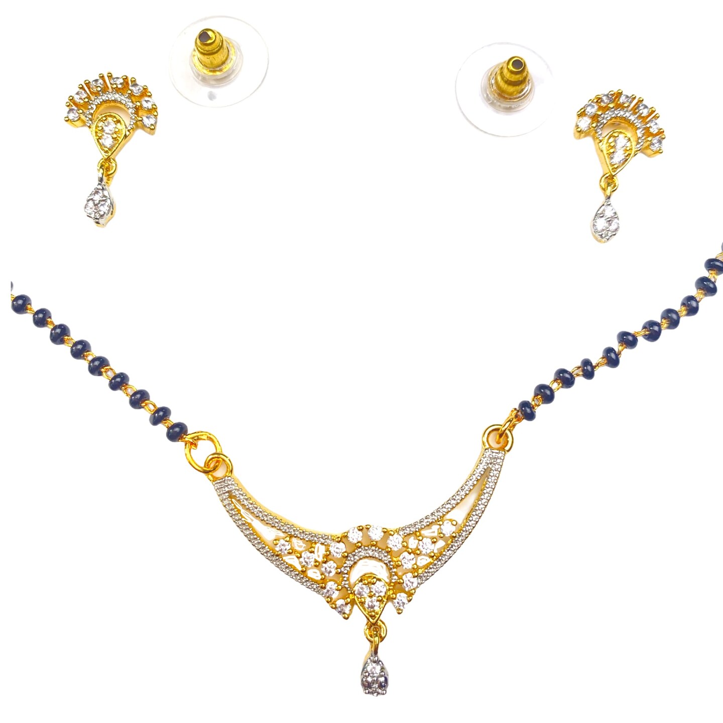 Mangalsutra with earrings online Clearance