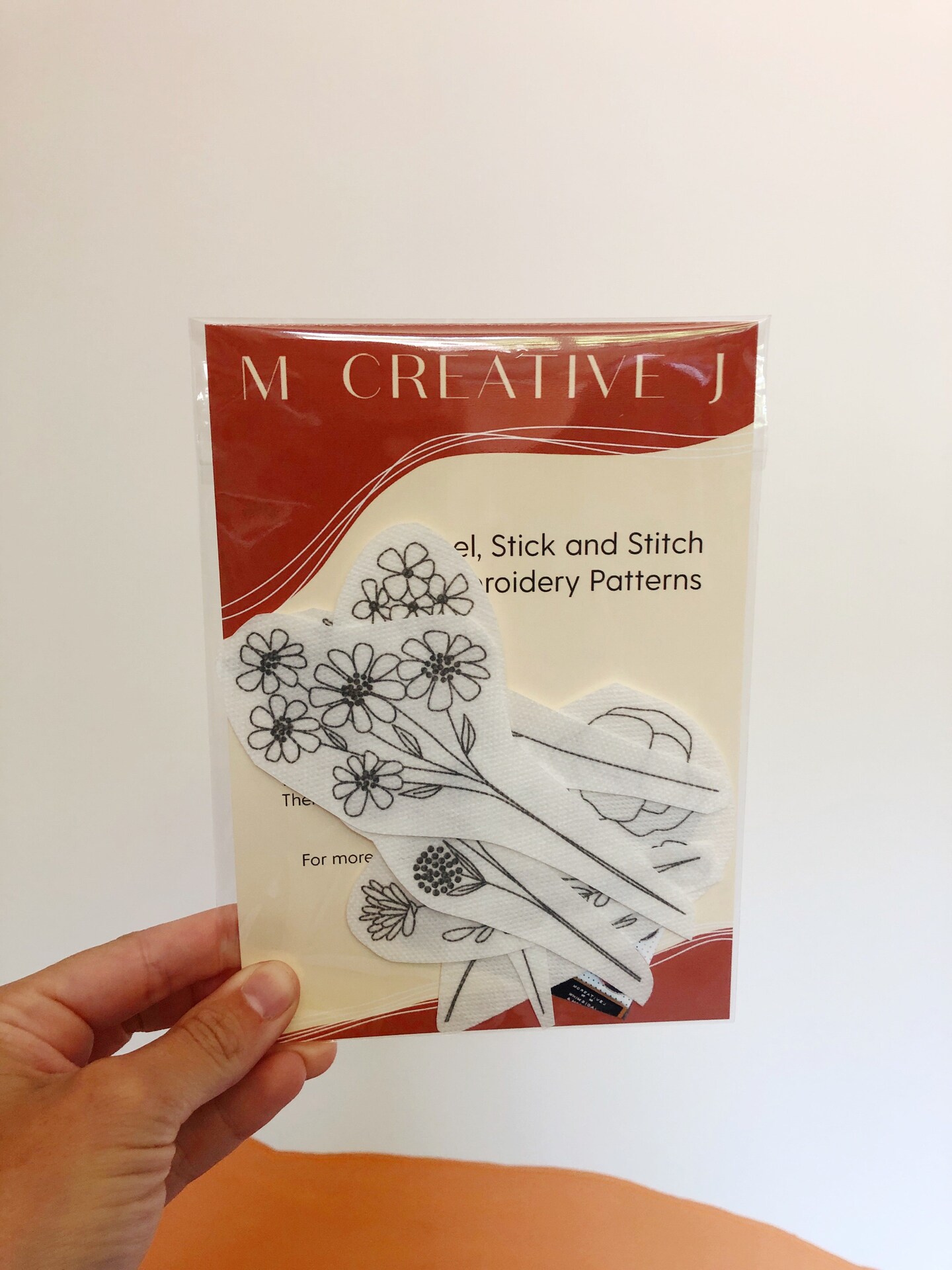 MCreativeJ Wildflower Stems - Peel Stick and Stitch Hand Embroidery Patterns