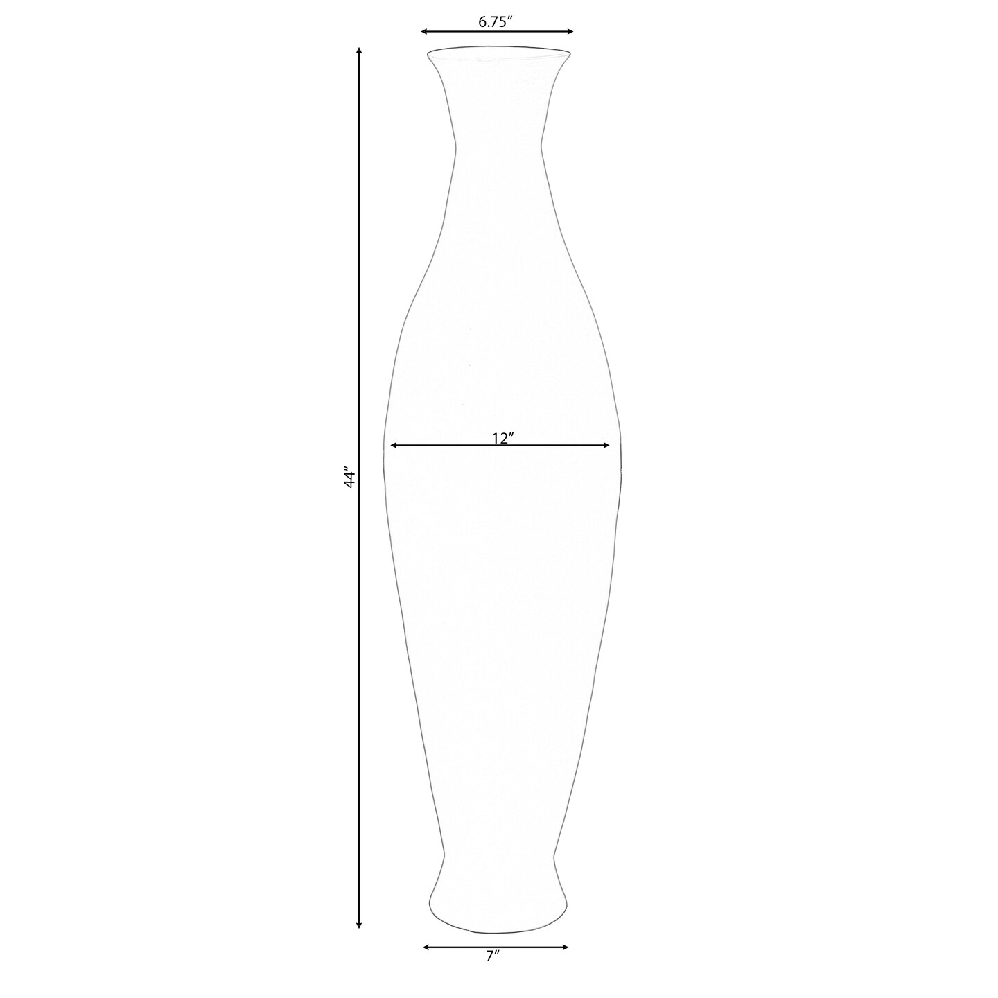 Modern Bamboo Floor Vase - Decorative 43-inch Vase for Living Room, Dining Room, or Entryway - Versatile Floral Display - Fill with Dried Branches or Flowers - Contemporary Tall Vase - Unique Bamboo Design