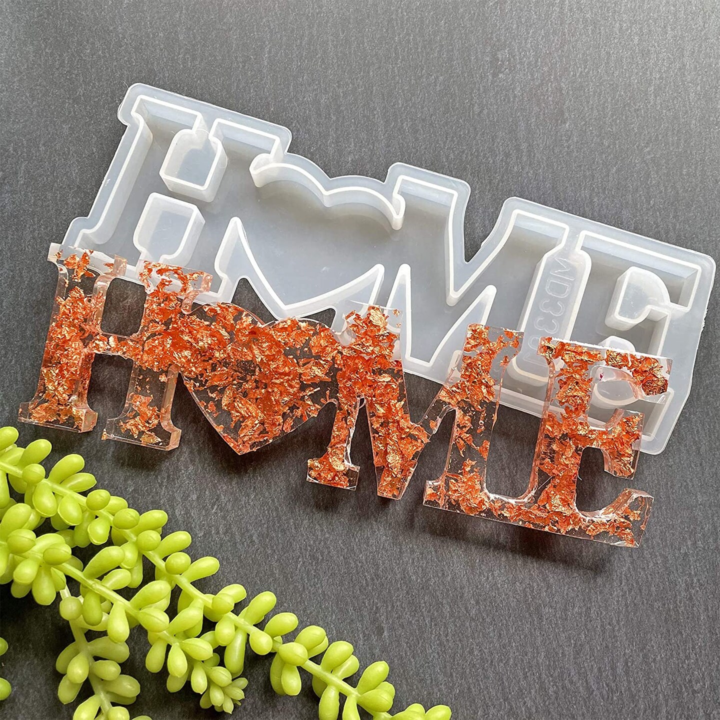 Pixiss Home Silicone Mold for Epoxy Resin, Letter Molds for Casting Decorations