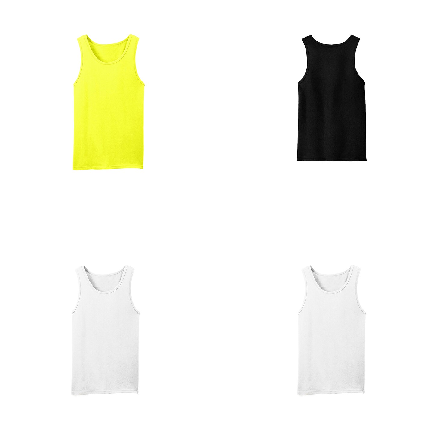 Men's Multi-Pack Cotton Square Neck Tank Top T-shirt | RADYAN