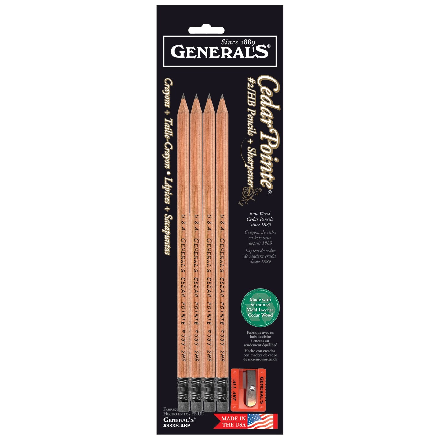 General's Cedar Point #2/HB Pencils and Sharpener