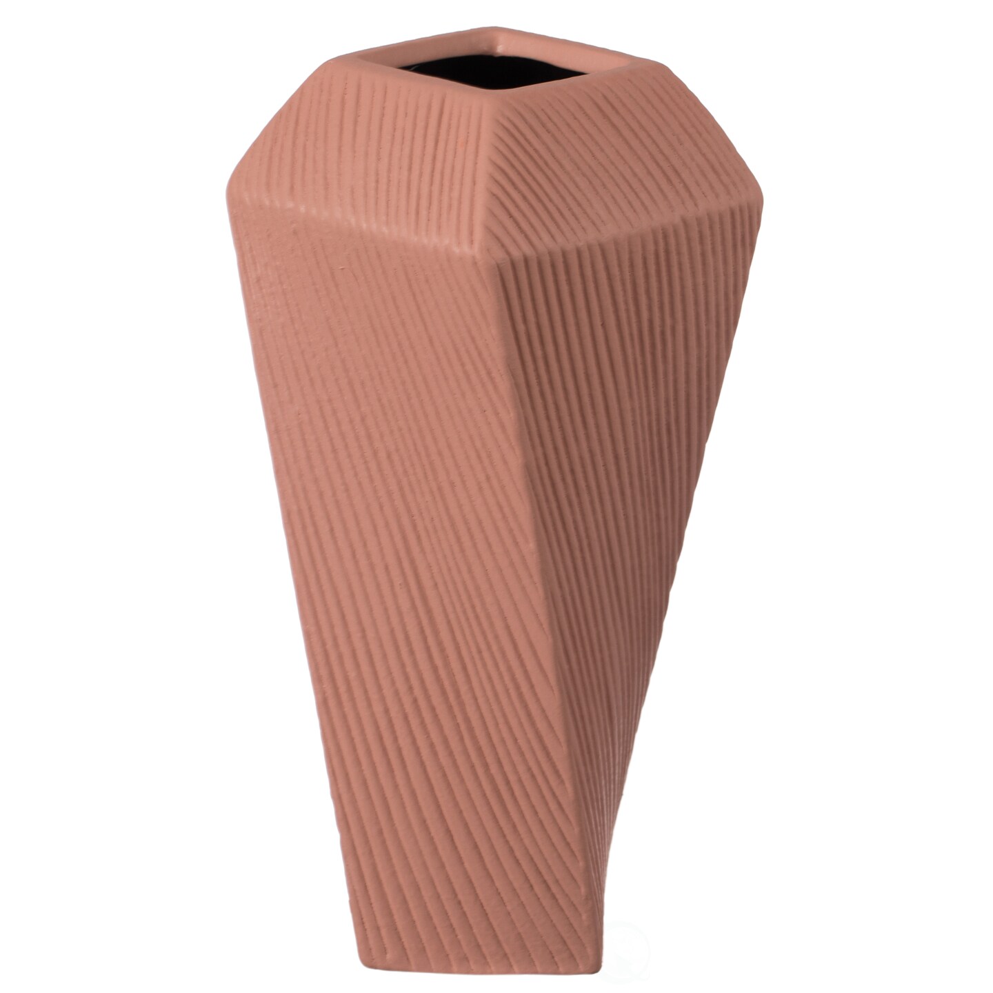 Decorative Ceramic Square Twisted Centerpiece Table Vase