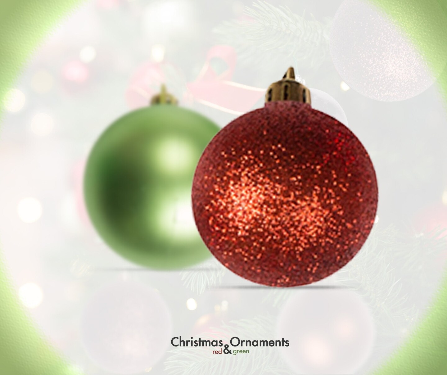 100 Shatterproof Christmas Ornament Balls - Christmas Ornaments For Christmas Tree Home Wedding Or Parties Decorative Ball (Sizes, 1.2" 1.6" & 2.4" ) (Red & Green)