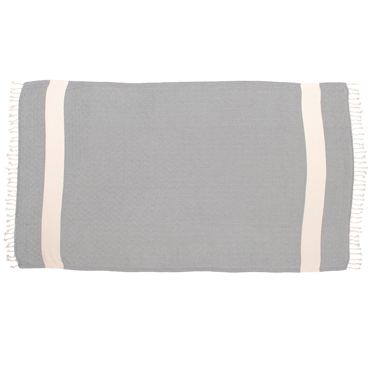 Deerlux 100% Cotton Turkish Set of 2 Hand Towels and Set of 2 Bath Towels, Diamond Peshtemal