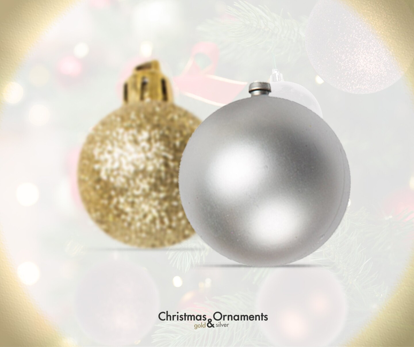 100 Shatterproof Christmas Ornament Balls - Christmas Ornaments For Christmas Tree Home Wedding Or Parties Decorative Ball (Sizes, 1.2&#x22; 1.6&#x22; &#x26; 2.4&#x22; ) (Gold &#x26; Silver)
