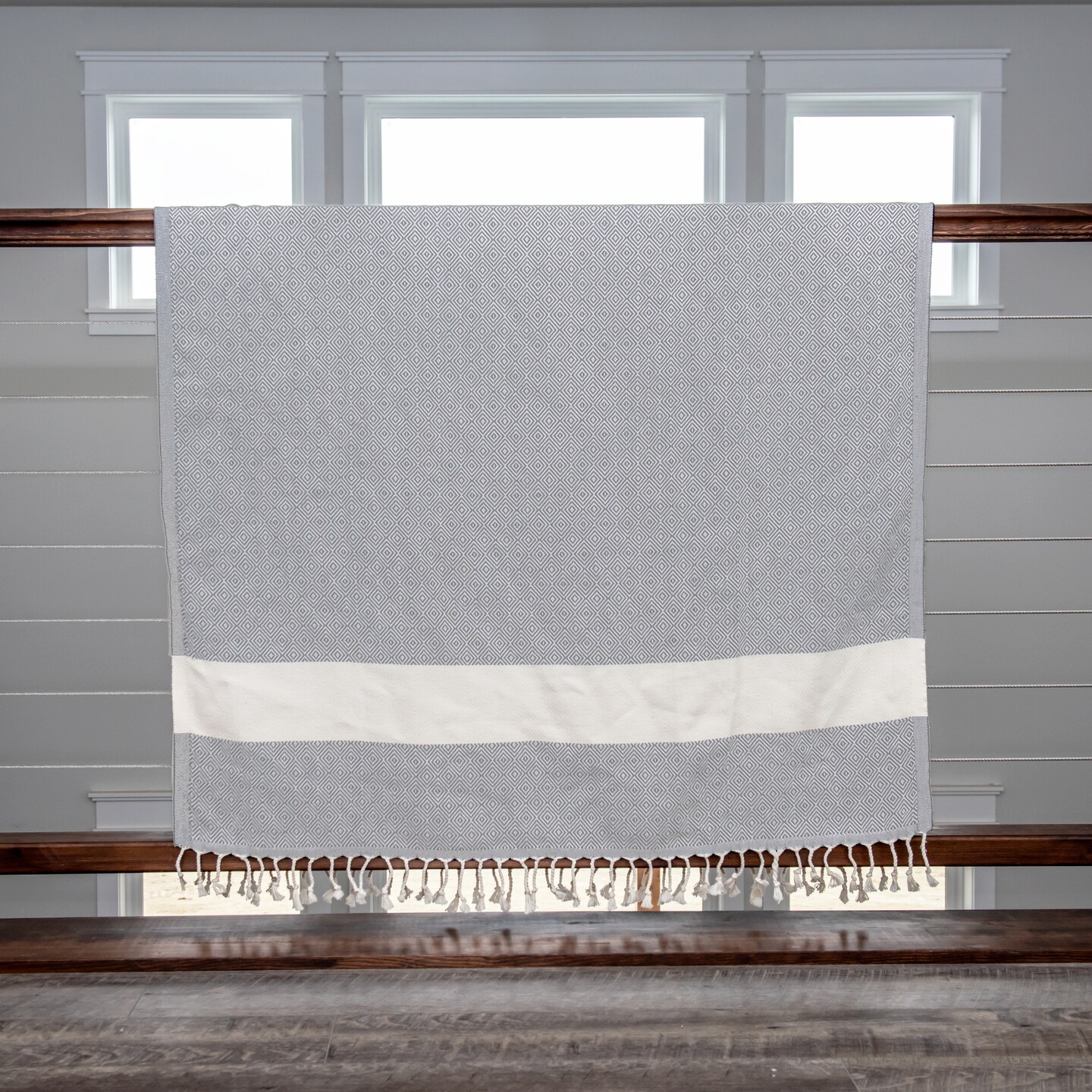 Deerlux 100% Cotton Turkish Bath Towel, 40&#x22; x 70&#x22; Diamond Peshtemal