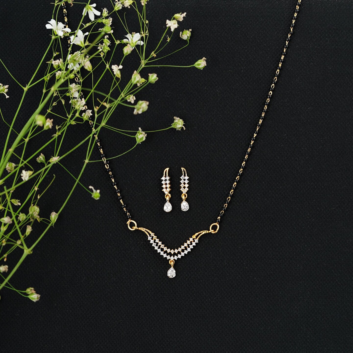 Mangalsutra earring set Clearance