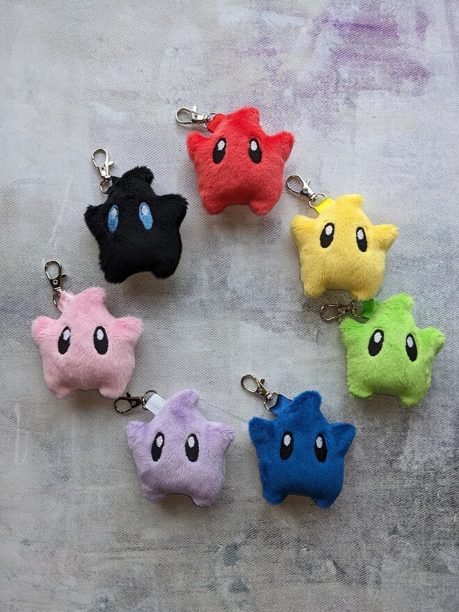 Super Mario Luma plush keychains MakerPlace by Michaels