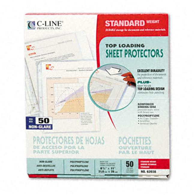 C-line 62038 Top-load Polypropylene Sheet Protectors Standard Ltr Non 