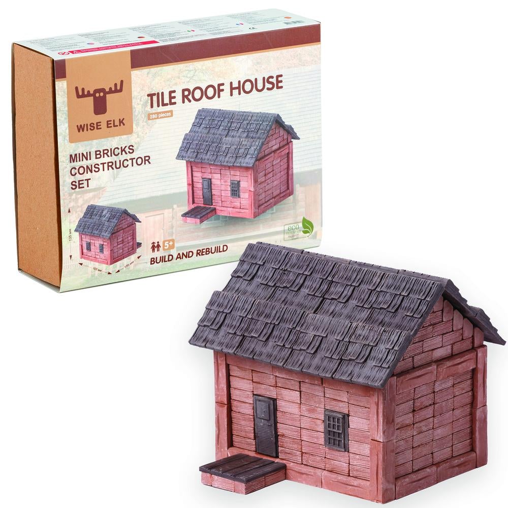 Mini Bricks Construction Set - Tile Roof House New