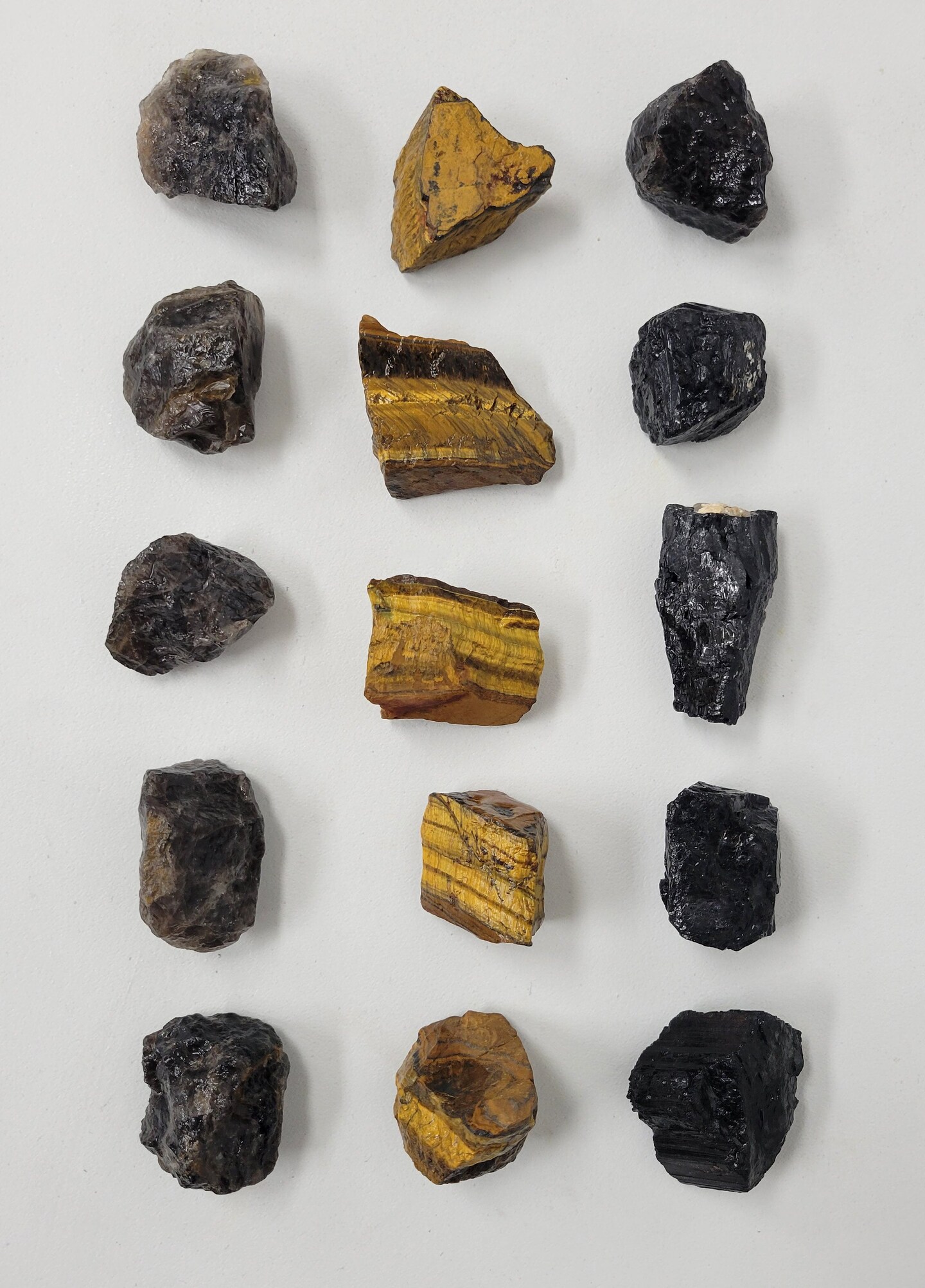 Grounding Crystals Set - Tourmaline, Smoky Quartz, Tiger's Eye