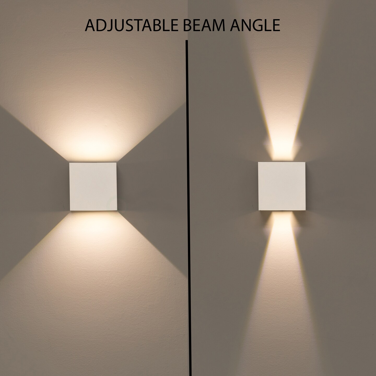 Modern Wall Sconce LED Waterproof Wall Lamp Aluminum with Adjustable Beam 10-Watt 4000K Cool White Indoor Outdoor for Bathroom Bedroom Corridor Living Room Stairs and Garden