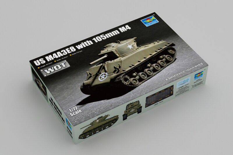 Trumpeter  1/72 US M4A3E8 W/105MM M41/72 Plastic Model