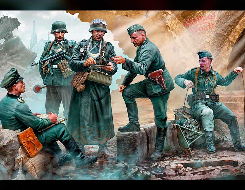 Master Box LTD  1/35 M WWII German Military Men (x5) Plastic Model