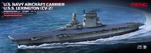 Meng  1/700 USS Lexington CV2 USN Aircraft Carrier Plastic Model