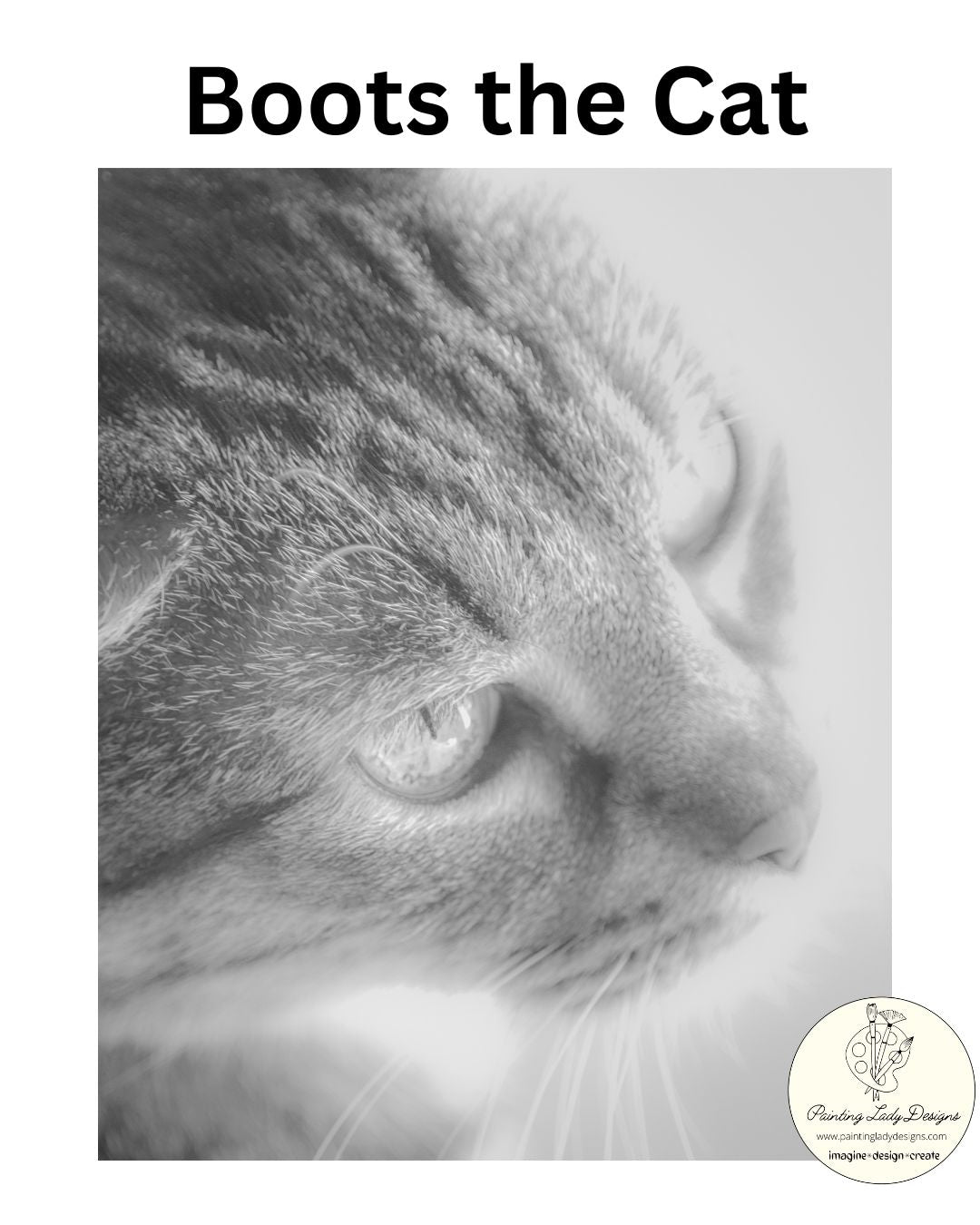 Bootsie the Cat - Paper for Decoupage Crafting and Multi Media Art