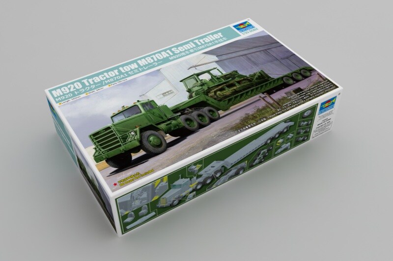 Trumpeter  1/35 M920 Tractor tow M870A1 Semi Trailer Plastic Model