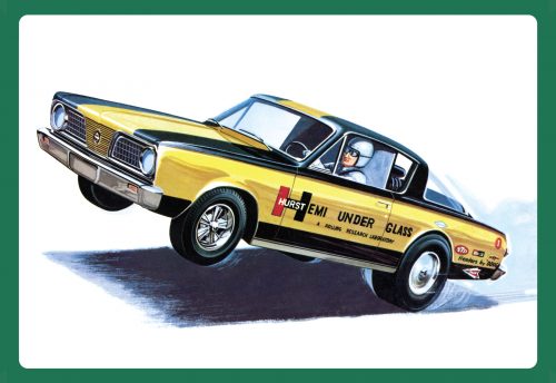 AMT  1/25 1966 Plymouth Barracuda Hurst Hemi Under Glass Funny Drag Car Plastic Model