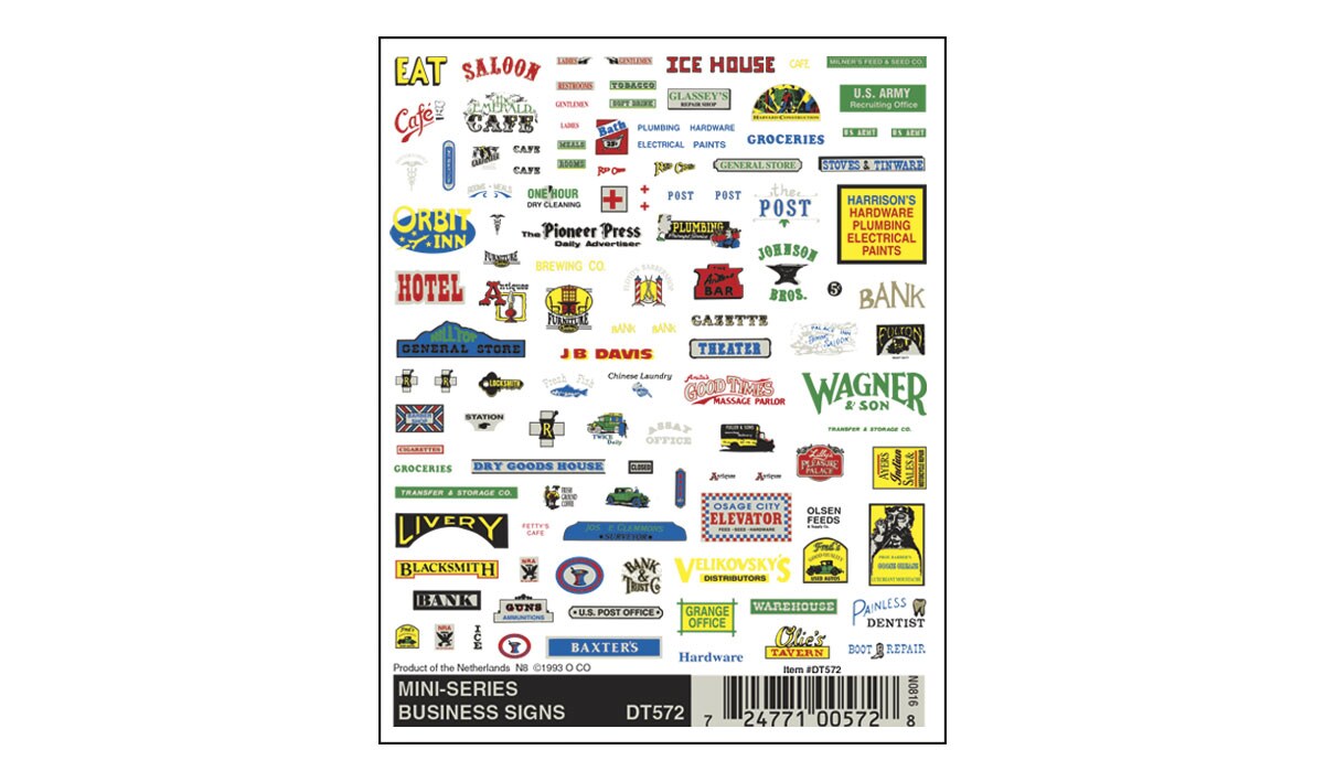 Woodland Scenics   BUSINESS SIGNS
