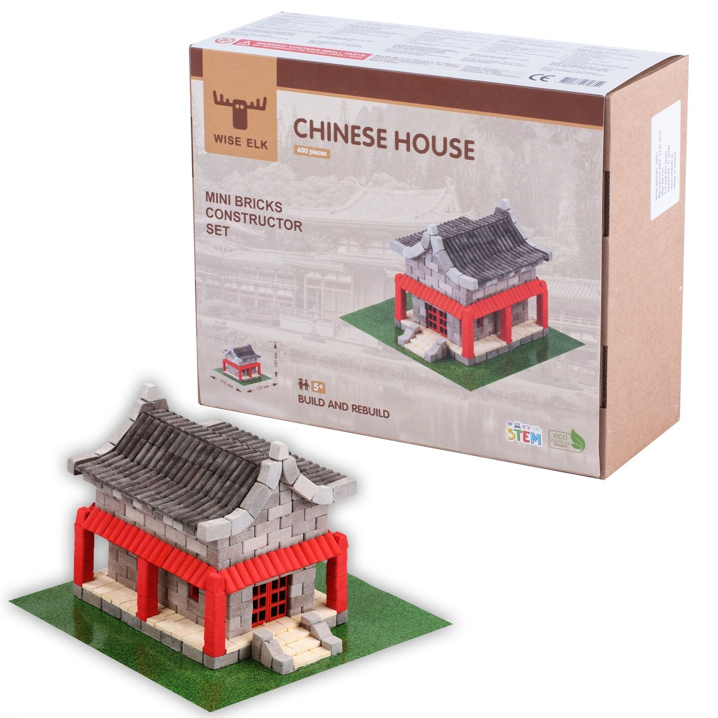 Wise Elk Mini Bricks Construction Set - Chinese House, 600 pcs