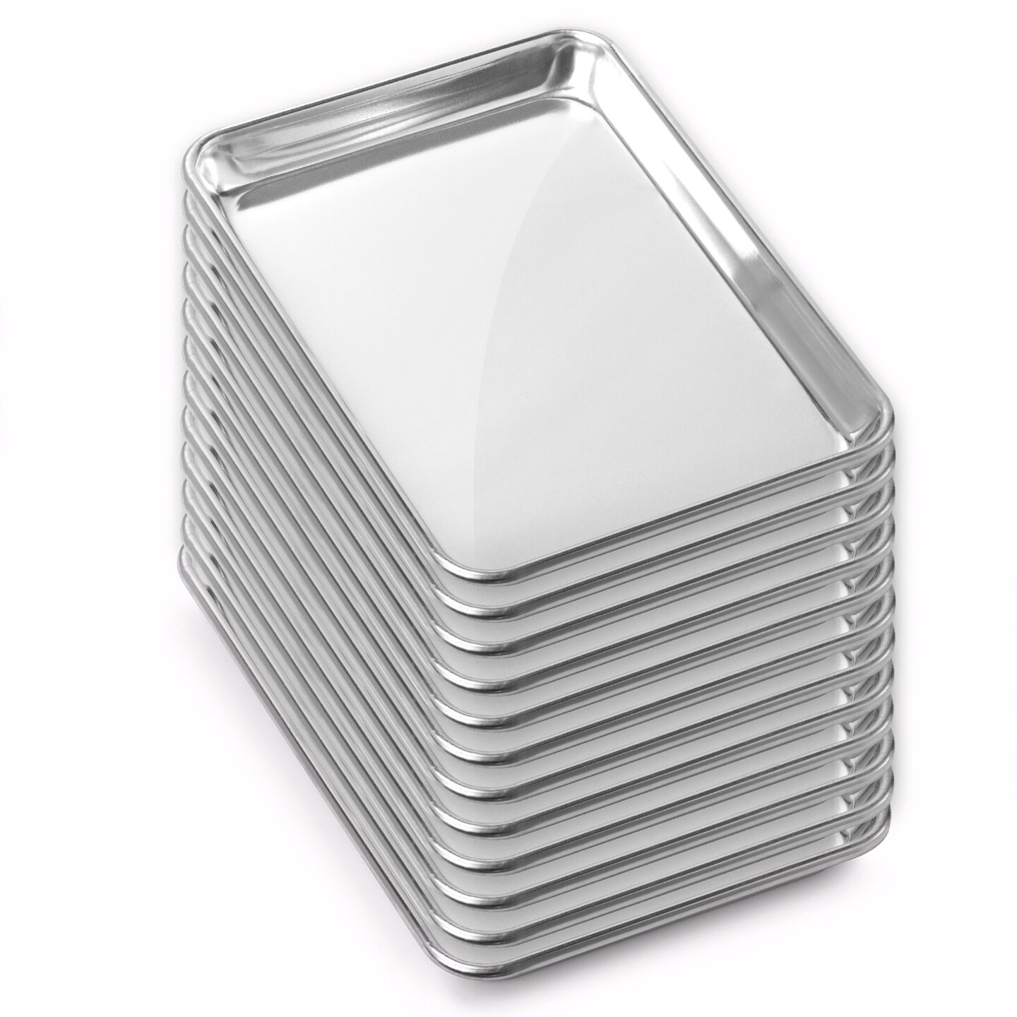 GRIDMANN Commercial Grade Aluminum Cookie Sheet Baking Tray - 12 Pans