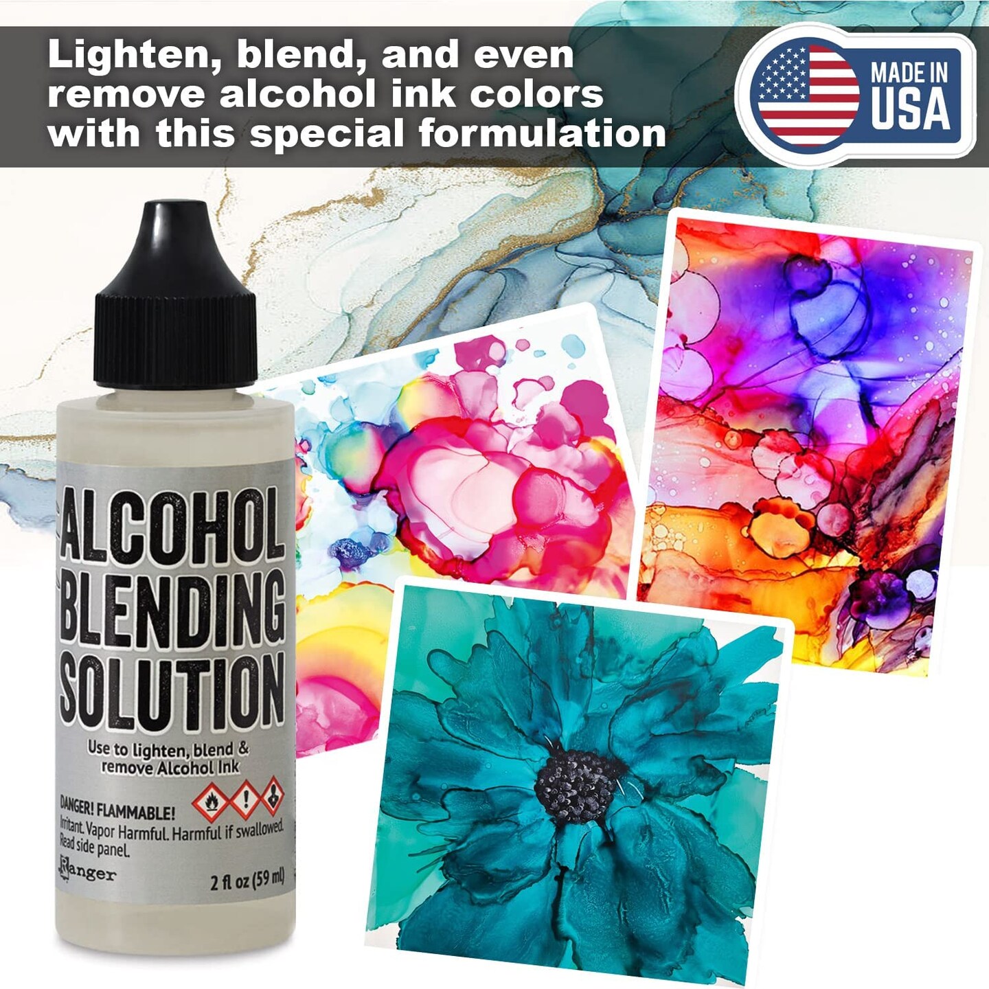 Ranger Alcohol Ink Blending Solution 2oz, Pixiss Blending Tools