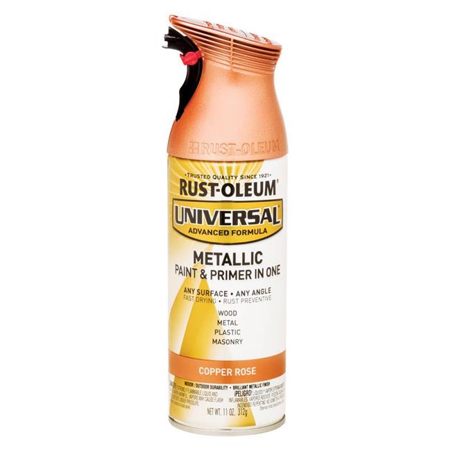 Rust-Oleum 11 oz Universal Copper Rose Metallic Paint & Primer in One Spray Paint,
