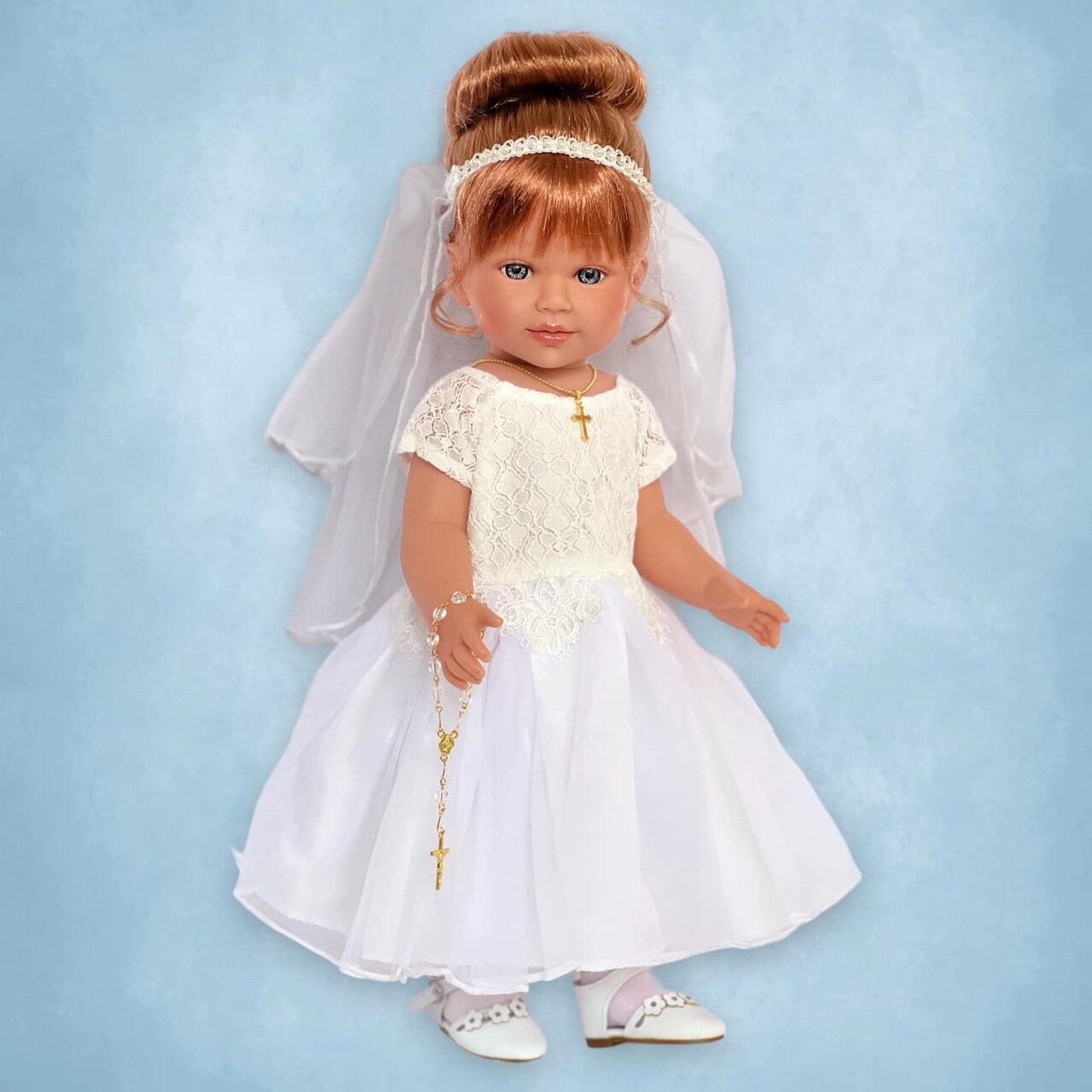 Allegra Communion Gown with Accessories For 18 Inch Dolls- Doll Clothes