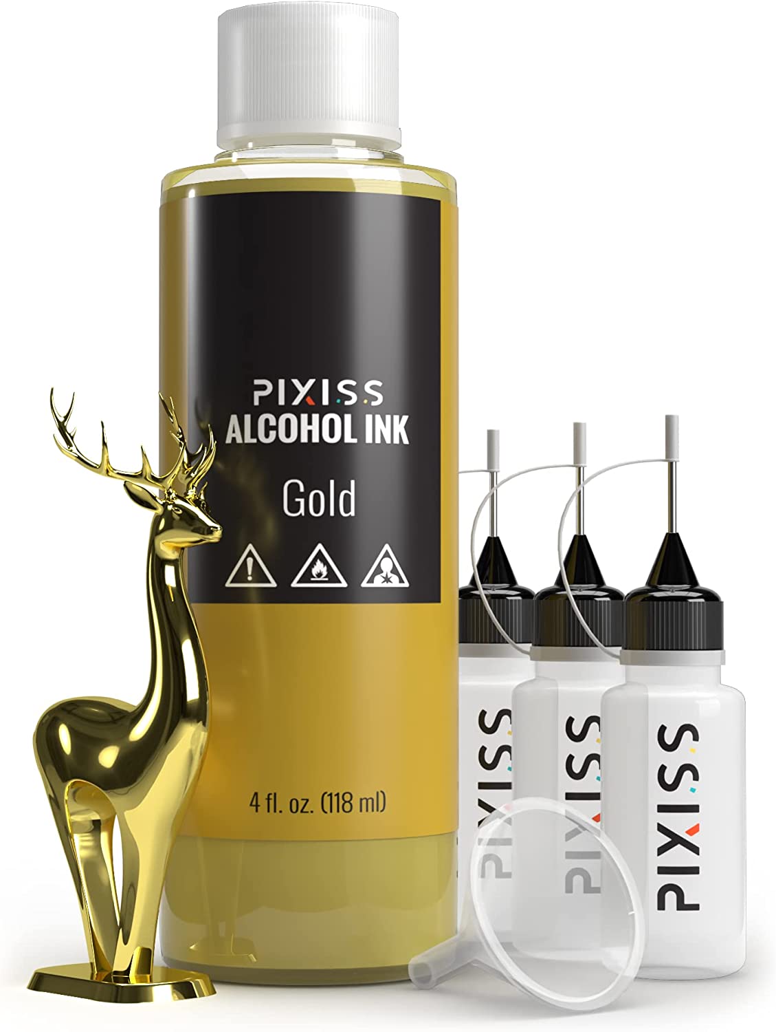 Pixiss Metallic Gold Alcohol Ink for Resin