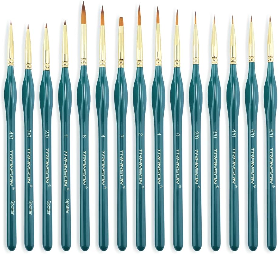 15Piece Fine Detail Miniature Painting Brush Set for Acrylics Michaels