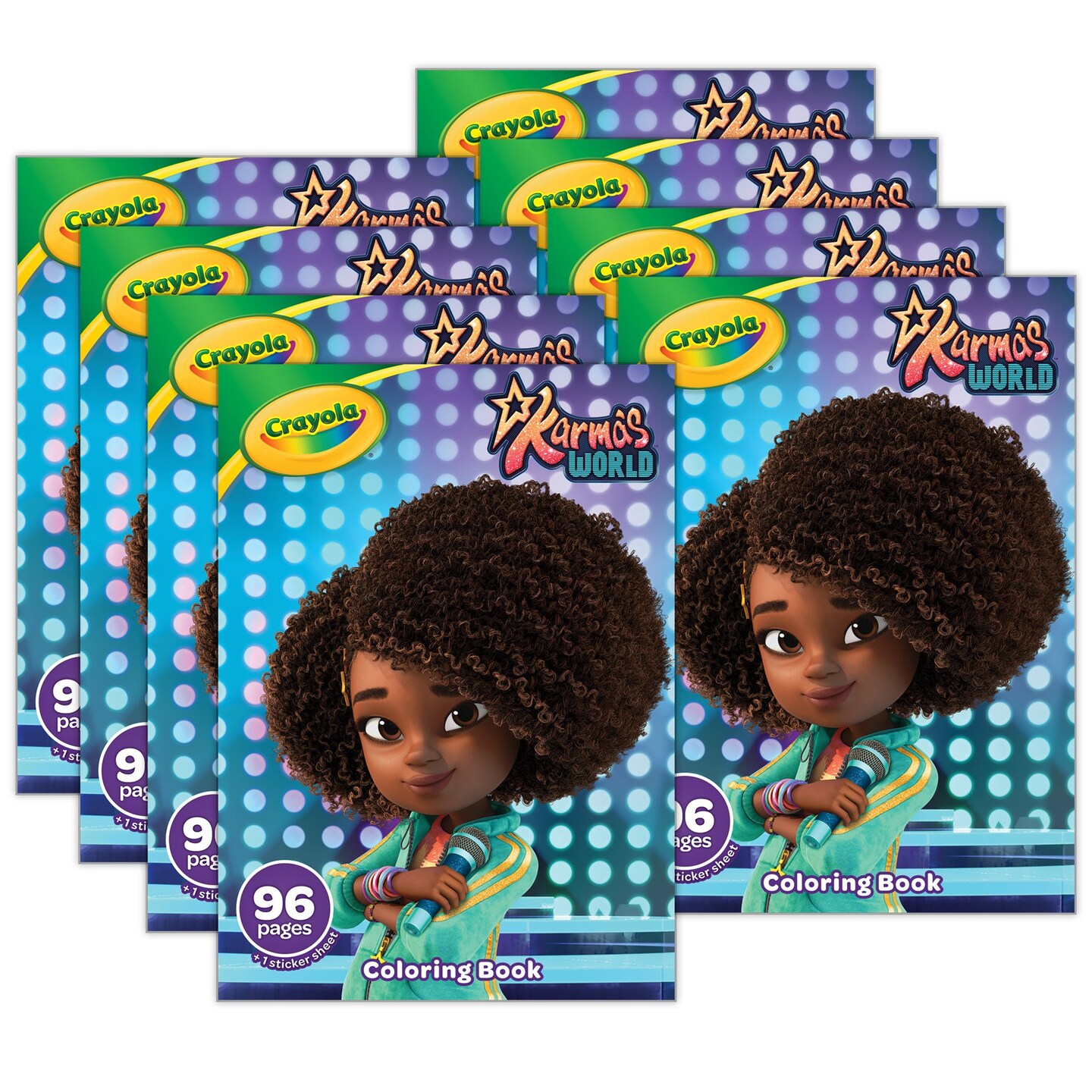 Coloring Book Karma&#x27;s World, 96 Pages, Pack of 8